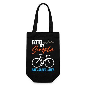 Life Is Simple Eat Sleep Bike - Gift Bag for Bottles - black - Front