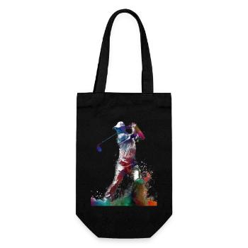 Golfspieler Sport #golf #sport - Geschenkbeutel für Flaschen - Schwarz - Vorne