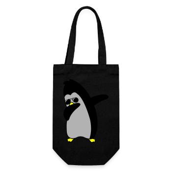 Penguin Dabbing 02 - Gift Bag for Bottles - black - Front