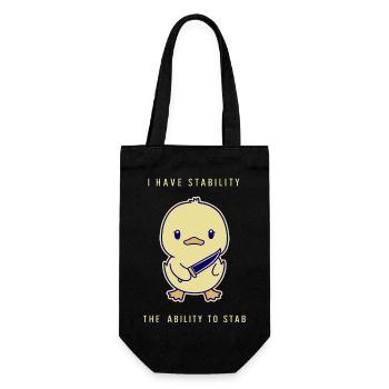 I Have Stability - The Ability To Stab - Gift Bag for Bottles - black - Front