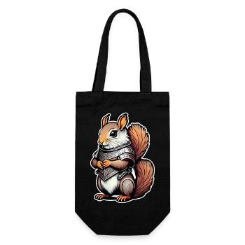 Warrior Squirrel Illustration - Gift Bag for Bottles - black - Front
