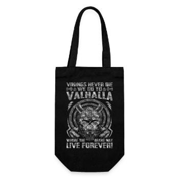 Nordic scandinavia retro viking mystical mythology - Gift Bag for Bottles - black - Front