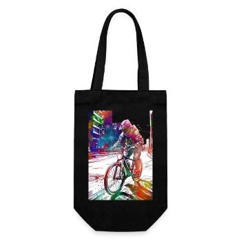 BMX Fahrer #sport #bike - Geschenkbeutel für Flaschen - Schwarz - Vorne