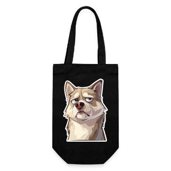 Grumpy the Husky - Gift Bag for Bottles - black - Front