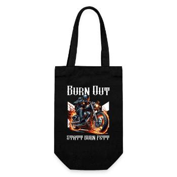 Burn out instead of burn fat motorcycle biker - Gift Bag for Bottles - black - Front