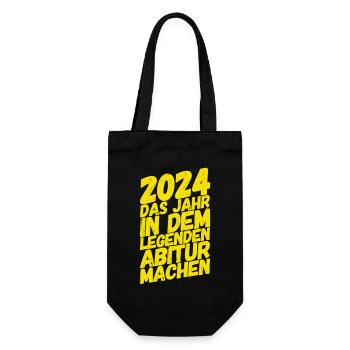 Lustige ABITUR Sprüche - Geschenkbeutel für Flaschen - Schwarz - Vorne