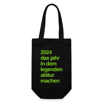 Abitur 2024 Sprüche - Geschenkbeutel für Flaschen - Schwarz - Vorne