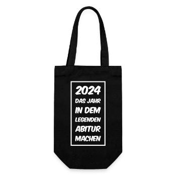 Abi 2024 Sprüche - Geschenkbeutel für Flaschen - Schwarz - Vorne