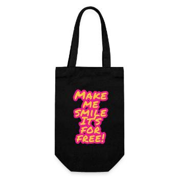 Make me laugh - Gift Bag for Bottles - black - Front