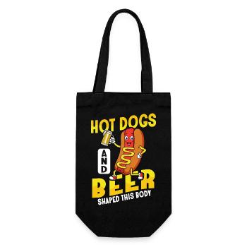 Hot Dogs And Beer Shaped This Body Foodie Wiener H - Gift Bag for Bottles - black - Front