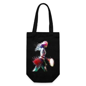 Tennisspieler Sport Kunst #tennis #sport - Geschenkbeutel für Flaschen - Schwarz - Vorne
