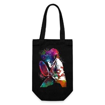 Tennisspieler Sport Kunst #tennis #sport - Geschenkbeutel für Flaschen - Schwarz - Vorne