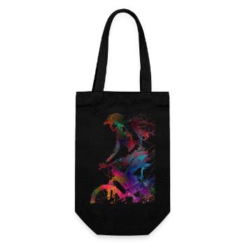 City bike sport art #bike - Gift Bag for Bottles - black - Front