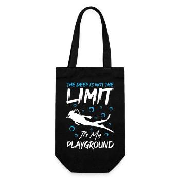 The Deep Is Not Limit Its My Playground - Gift Bag for Bottles - black - Front