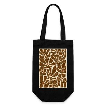 Motif de fleurs - Sac à bouteille - noir - Devant