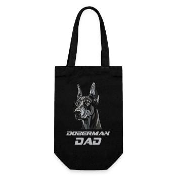 Doberman dad dog head - Gift Bag for Bottles - black - Front
