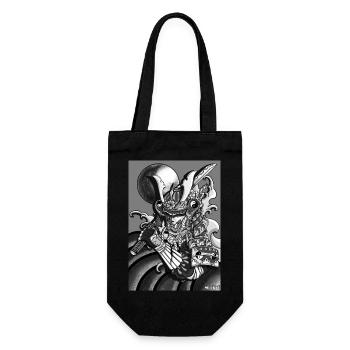 Half-Samurai - Geschenkbeutel für Flaschen - Schwarz - Vorne