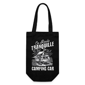 ca roule tranquille en camping car - Sac à bouteille - noir - Devant