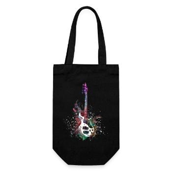 Music bass guitar - Gift Bag for Bottles - black - Front