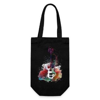 Gitarrenmusik Kunst - Geschenkbeutel für Flaschen - Schwarz - Vorne