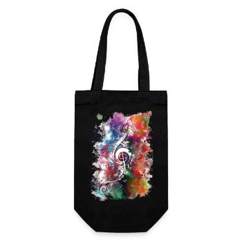 Clé de musique pour violon - Sac à bouteille - noir - Devant