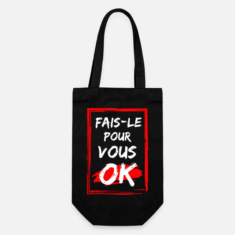 Affirming pattern with energetic style - Gift Bag for Bottles - black