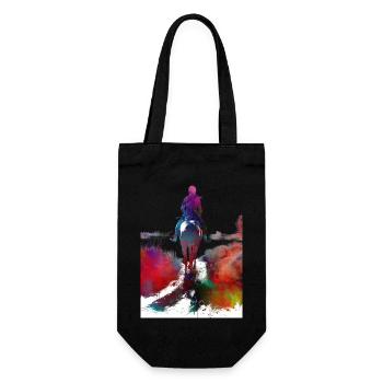 Horse Rider #rider #horse #sport - Gift Bag for Bottles - black - Front