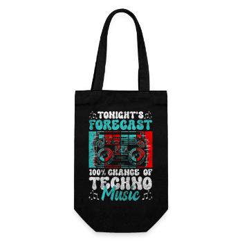 House Feiern Hardstyle Auflegen - Geschenkbeutel für Flaschen - Schwarz - Vorne