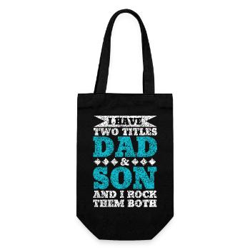 J’AI DEUX TITRES PÈRE ET FILS ET JE LES PORTE TOUS LES DEUX - Sac à bouteille - noir - Devant