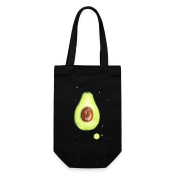 Avocado - Geschenkbeutel für Flaschen - Schwarz - Vorne