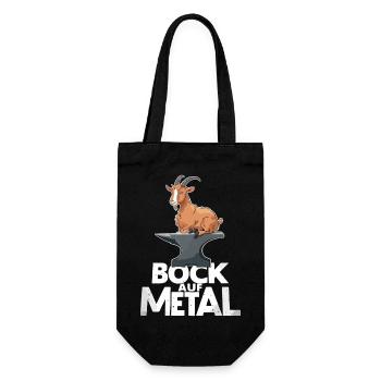 Bock auf Metal - Geschenkbeutel für Flaschen - Schwarz - Vorne