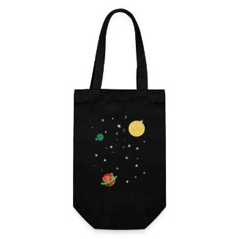 The Universe - Geschenkbeutel für Flaschen - Schwarz - Vorne