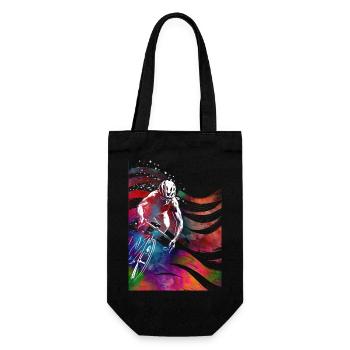 Mountainbiker Sport Kunst #sport #bike - Geschenkbeutel für Flaschen - Schwarz - Vorne