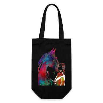 Horse Rider #rider #horse #sport - Gift Bag for Bottles - black - Front