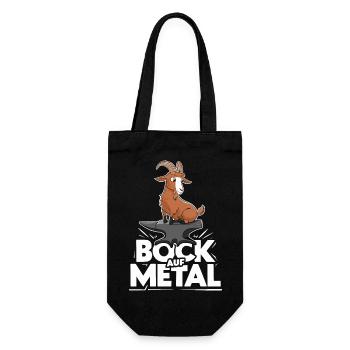 Bock auf Metal - Geschenkbeutel für Flaschen - Schwarz - Vorne