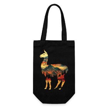 Alpaga Lama Andes Amérique du Sud - Sac à bouteille - noir - Devant