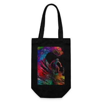 Surfer sport art #surfer #sport - Gift Bag for Bottles - black - Front
