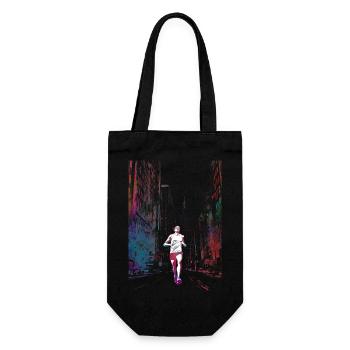 Marathon runner sport art #runner #sport - Gift Bag for Bottles - black - Front