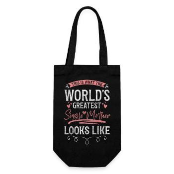 Parents Single Alone Father - Gift Bag for Bottles - black - Front