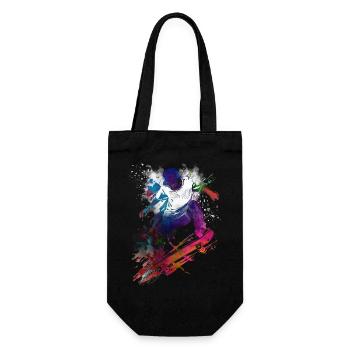Skateboard sport art #skate #skateboard #sport - Gift Bag for Bottles - black - Front