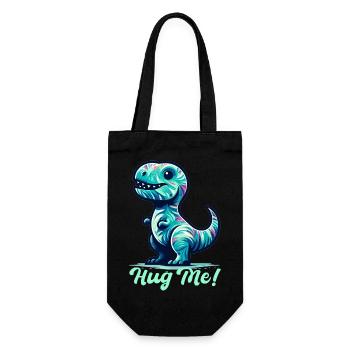 T-Rex Hug Me Hug Gift - Gift Bag for Bottles - black - Front