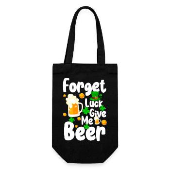 Irish Shamrock Leprechaun Celtic - Gift Bag for Bottles - black - Front