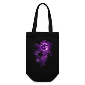Witch Broom Halloween Purple Moon - Gift Bag for Bottles - black - Front