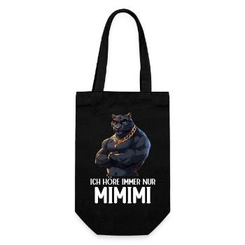 I always listen to Mimimi Jaguar - Gift Bag for Bottles - black - Front