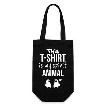 T-shirts with Funny Phrases - Fantasmitas 02 - Gift Bag for Bottles - black - Front
