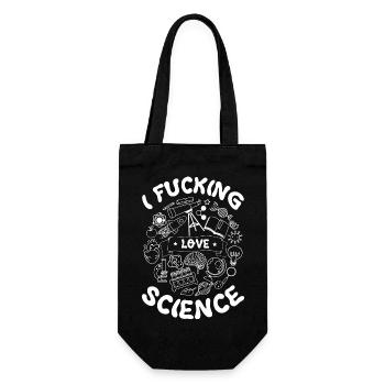 I Fucking Love Science - Geschenkbeutel für Flaschen - Schwarz - Vorne