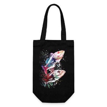 Pêche, sport, art, #fishing - Sac à bouteille - noir - Devant