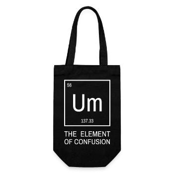 Um element of confusion. Chemie Periodensystem - Geschenkbeutel für Flaschen - Schwarz - Vorne