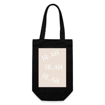 BLAH BLAH BLAH Sarcastic Humor - Gift Bag for Bottles - black - Front