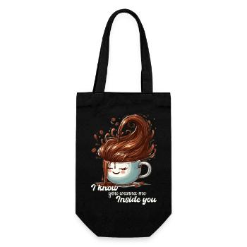 Coffee Mug Funny Gift - Gift Bag for Bottles - black - Front